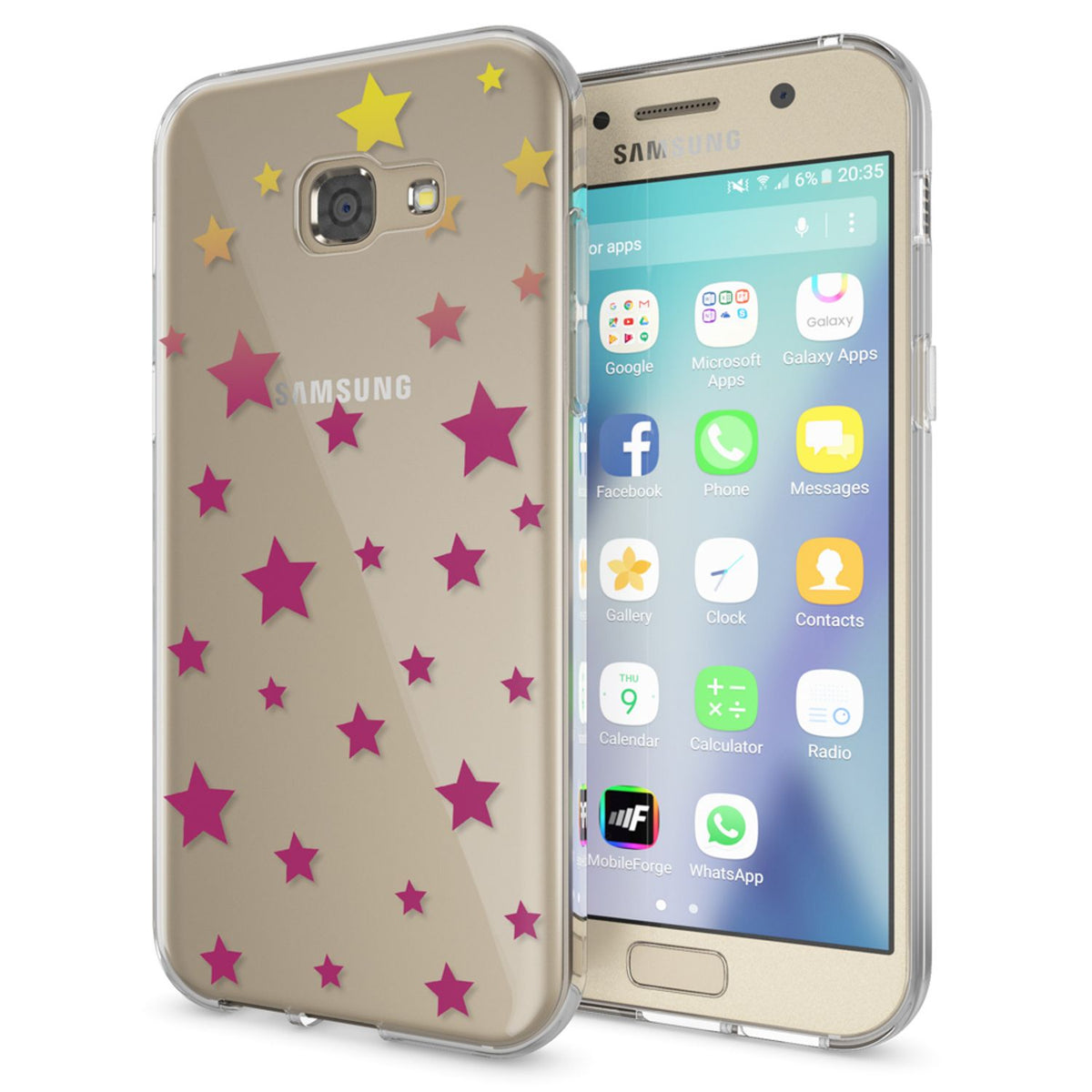 NALIA Handyhülle kompatibel mit Samsung Galaxy A5 2017, Slim Silikon Motiv Case Cover Schutz-Hülle Dünn Durchsichtig Etui Handy-Tasche Backcover Transparent Bumper