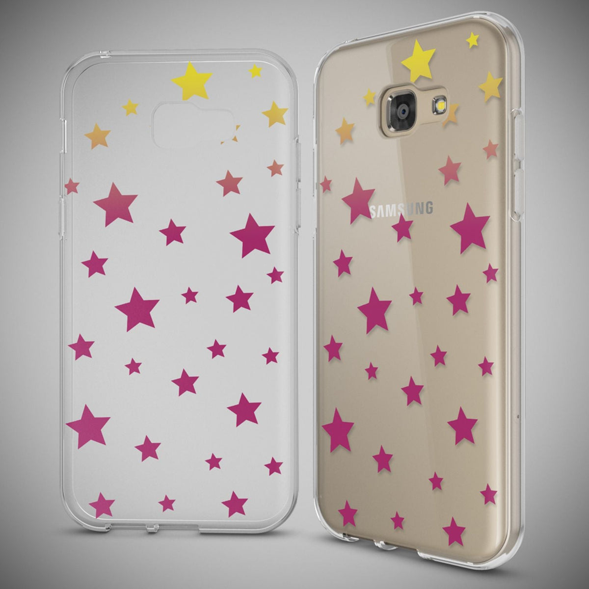 NALIA Handyhülle kompatibel mit Samsung Galaxy A5 2017, Slim Silikon Motiv Case Cover Schutz-Hülle Dünn Durchsichtig Etui Handy-Tasche Backcover Transparent Bumper