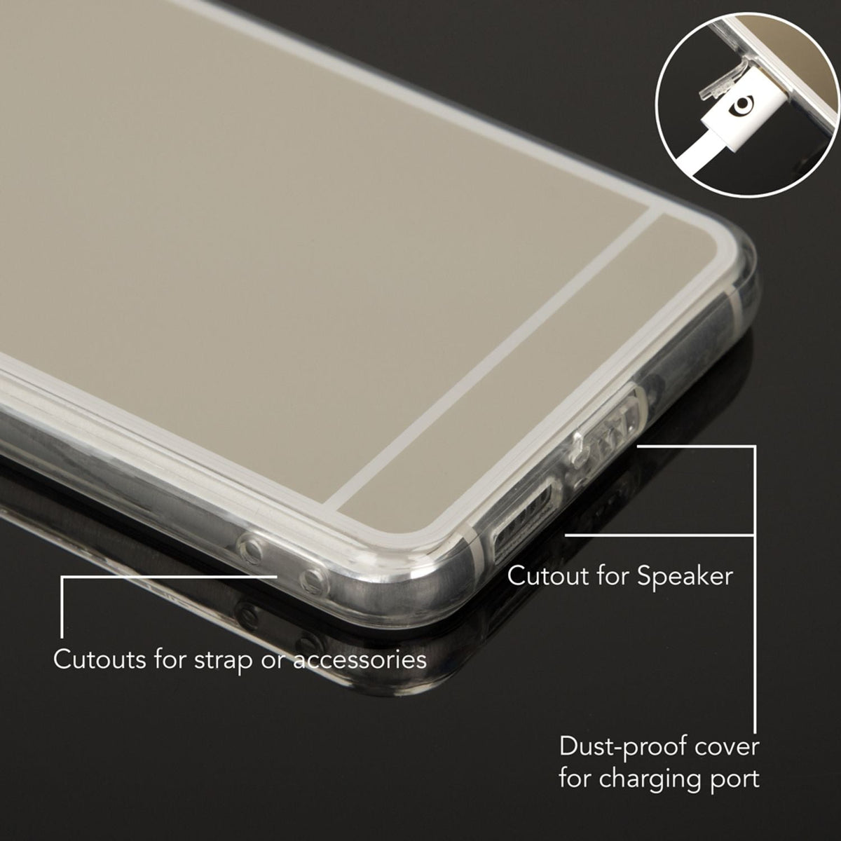 NALIA Spiegel Hülle kompatibel mit Huawei Nova, Ultra-Slim Mirror Case Cover Silikon Schutzhülle, Dünne Handyhülle Backcover verspiegelt, Handy-Tasche Bumper Skin Smart-Phone Etui