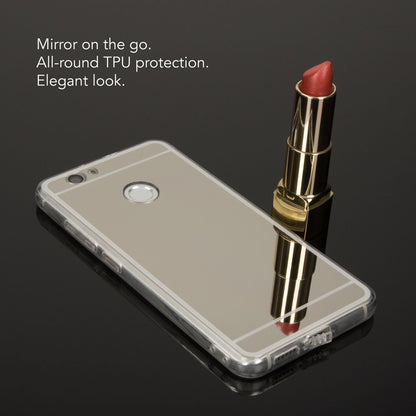 NALIA Spiegel Hülle kompatibel mit Huawei Nova, Ultra-Slim Mirror Case Cover Silikon Schutzhülle, Dünne Handyhülle Backcover verspiegelt, Handy-Tasche Bumper Skin Smart-Phone Etui