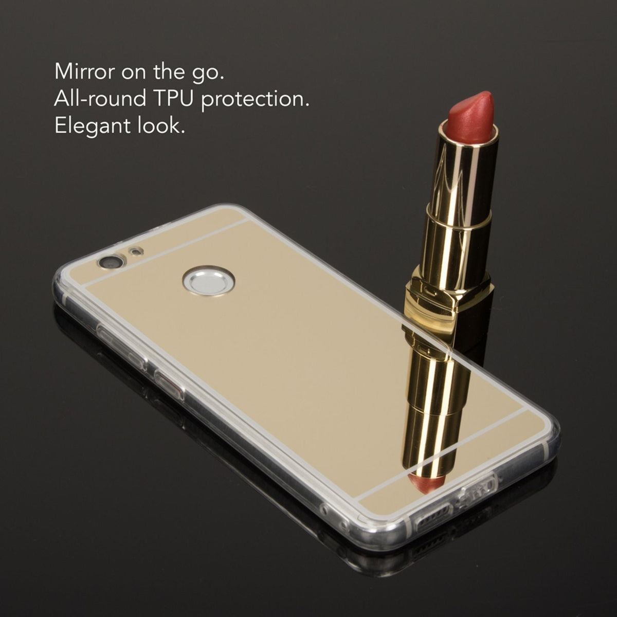 NALIA Spiegel Hülle kompatibel mit Huawei Nova, Ultra-Slim Mirror Case Cover Silikon Schutzhülle, Dünne Handyhülle Backcover verspiegelt, Handy-Tasche Bumper Skin Smart-Phone Etui
