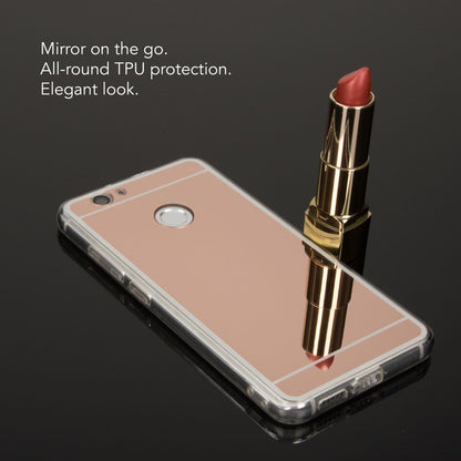 NALIA Spiegel Hülle kompatibel mit Huawei Nova, Ultra-Slim Mirror Case Cover Silikon Schutzhülle, Dünne Handyhülle Backcover verspiegelt, Handy-Tasche Bumper Skin Smart-Phone Etui
