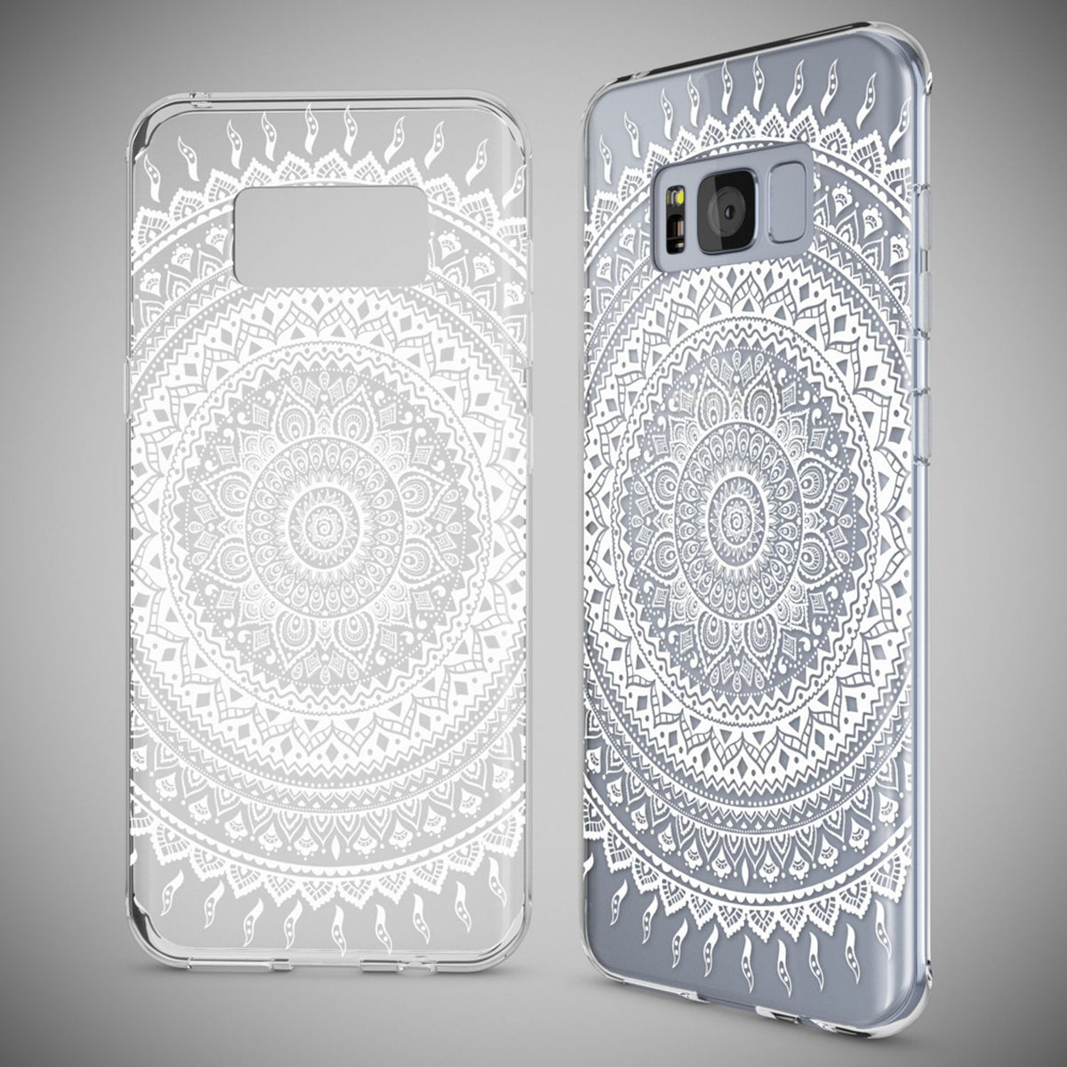 NALIA Handyhülle kompatibel mit Samsung Galaxy S8, Motiv Design Slim Silikon Case Cover, Crystal Schutzhülle Handy-Tasche Dünn, Muster Backcover Bumper Smart-Phone Hülle