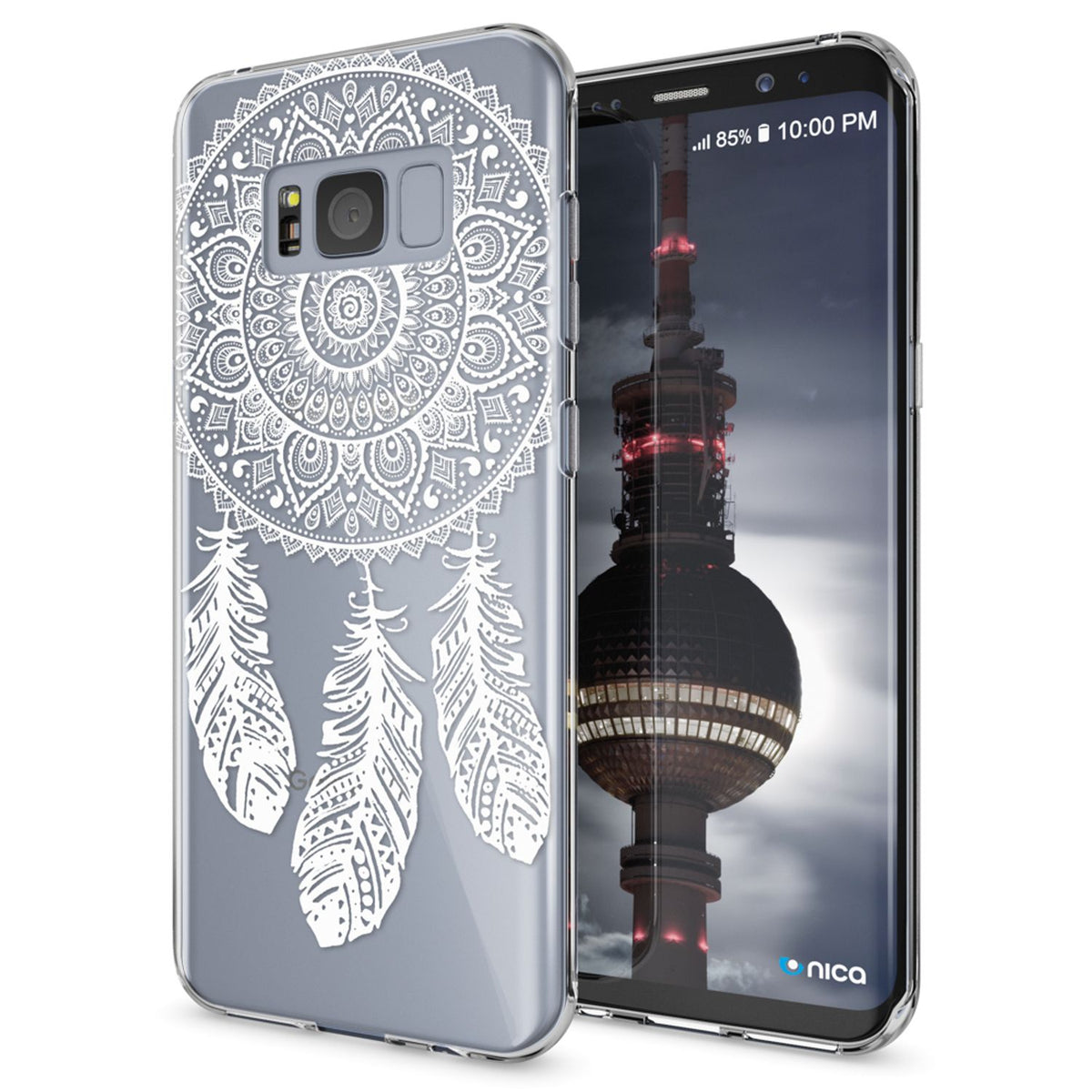 NALIA Handyhülle kompatibel mit Samsung Galaxy S8 Plus, Motiv Design Slim Silikon Case Cover, Crystal Schutzhülle Handy-Tasche Dünn, Muster Backcover Smart-Phone Hülle