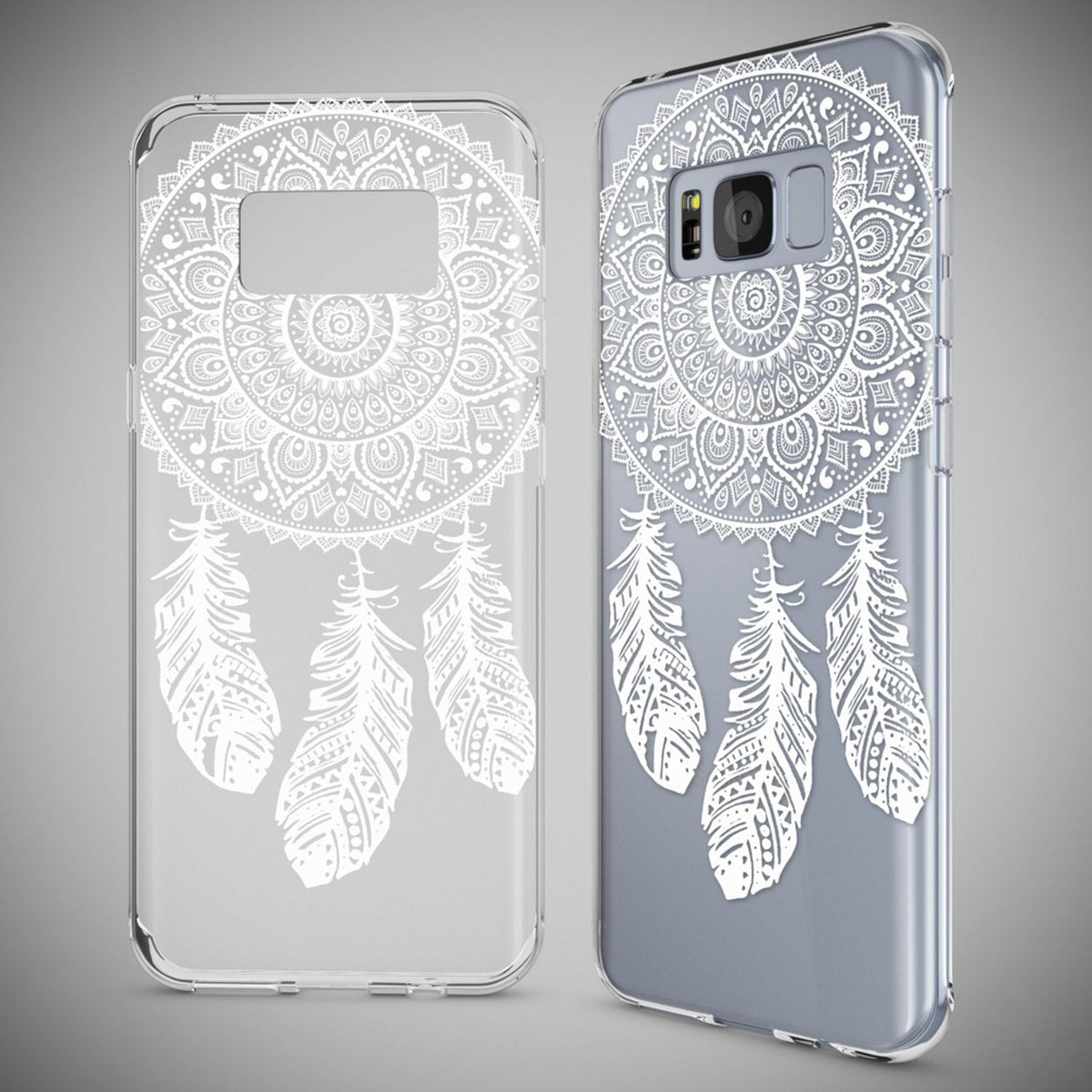 NALIA Handyhülle kompatibel mit Samsung Galaxy S8, Motiv Design Slim Silikon Case Cover, Crystal Schutzhülle Handy-Tasche Dünn, Muster Backcover Bumper Smart-Phone Hülle