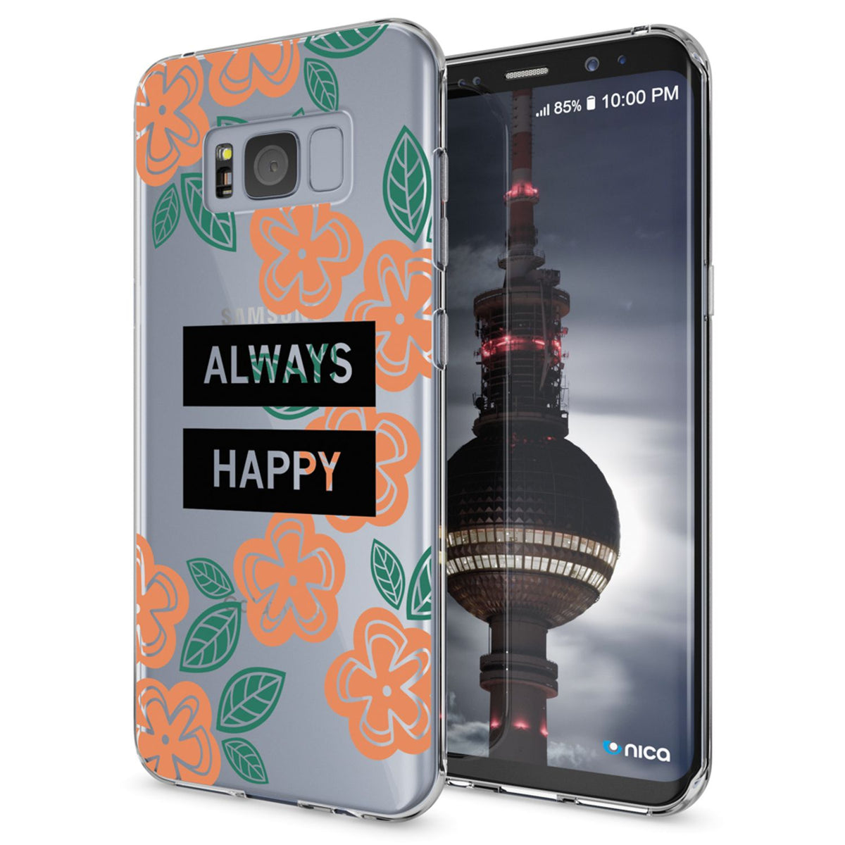 NALIA Handyhülle kompatibel mit Samsung Galaxy S8 Plus, Motiv Design Slim Silikon Case Cover, Crystal Schutzhülle Handy-Tasche Dünn, Muster Backcover Smart-Phone Hülle