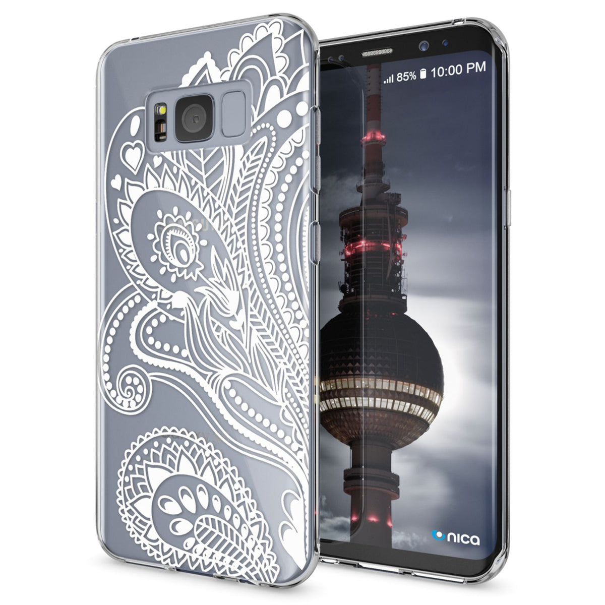 NALIA Handyhülle kompatibel mit Samsung Galaxy S8, Motiv Design Slim Silikon Case Cover, Crystal Schutzhülle Handy-Tasche Dünn, Muster Backcover Bumper Smart-Phone Hülle