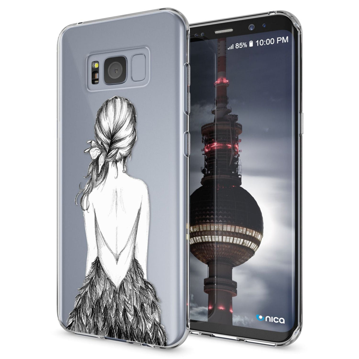 NALIA Handyhülle kompatibel mit Samsung Galaxy S8 Plus, Motiv Design Slim Silikon Case Cover, Crystal Schutzhülle Handy-Tasche Dünn, Muster Backcover Smart-Phone Hülle