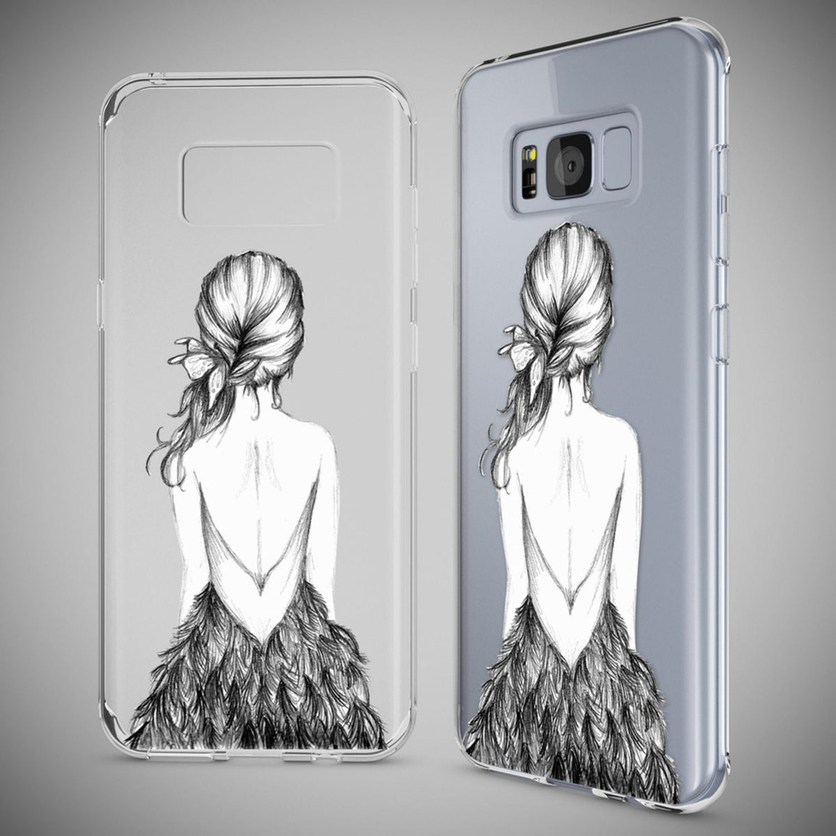 NALIA Handyhülle kompatibel mit Samsung Galaxy S8 Plus, Motiv Design Slim Silikon Case Cover, Crystal Schutzhülle Handy-Tasche Dünn, Muster Backcover Smart-Phone Hülle