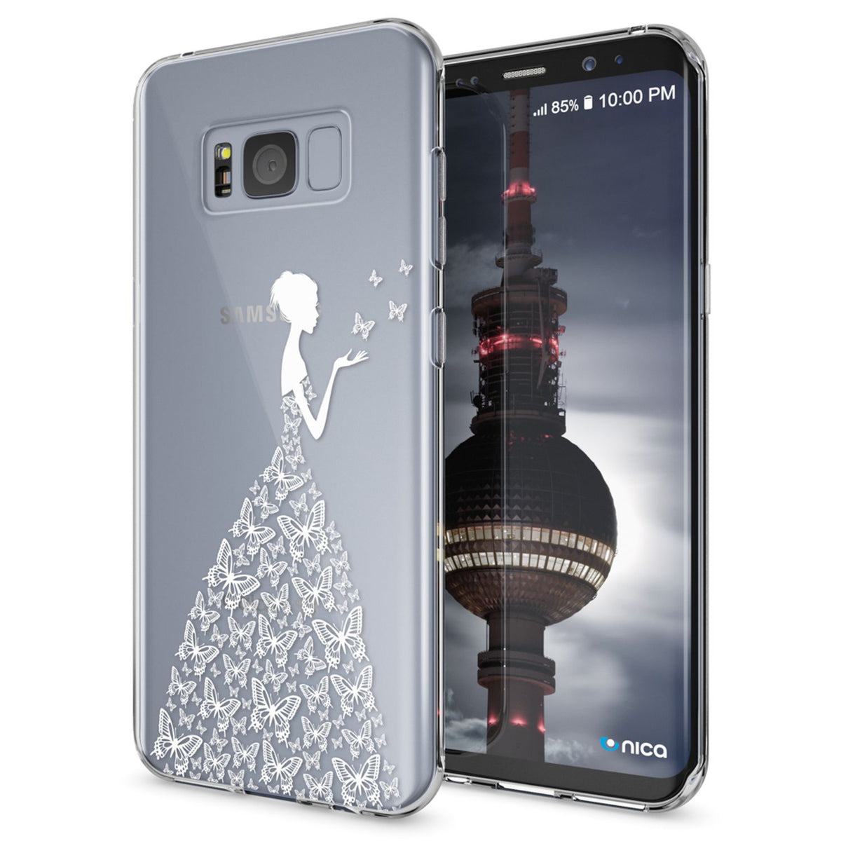 NALIA Handyhülle kompatibel mit Samsung Galaxy S8 Plus, Motiv Design Slim Silikon Case Cover, Crystal Schutzhülle Handy-Tasche Dünn, Muster Backcover Smart-Phone Hülle