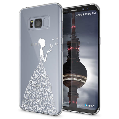 NALIA Handyhülle kompatibel mit Samsung Galaxy S8 Plus, Motiv Design Slim Silikon Case Cover, Crystal Schutzhülle Handy-Tasche Dünn, Muster Backcover Smart-Phone Hülle