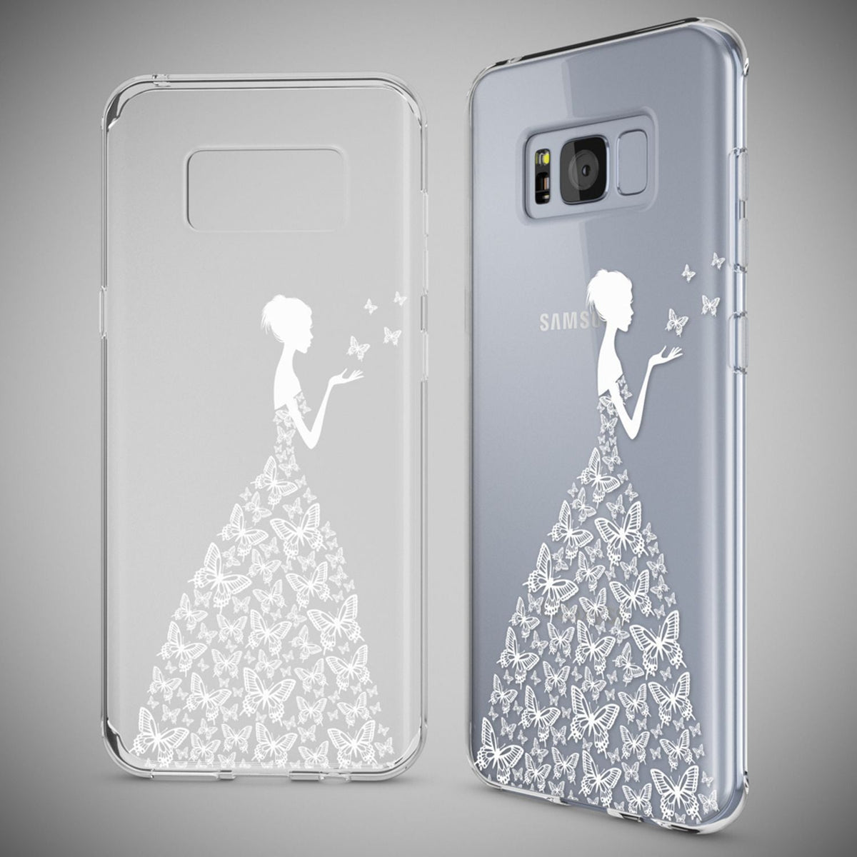 NALIA Handyhülle kompatibel mit Samsung Galaxy S8, Motiv Design Slim Silikon Case Cover, Crystal Schutzhülle Handy-Tasche Dünn, Muster Backcover Bumper Smart-Phone Hülle