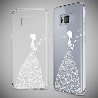 NALIA Handyhülle kompatibel mit Samsung Galaxy S8, Motiv Design Slim Silikon Case Cover, Crystal Schutzhülle Handy-Tasche Dünn, Muster Backcover Bumper Smart-Phone Hülle