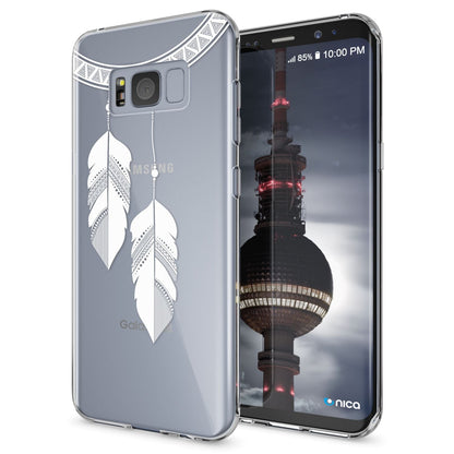 NALIA Handyhülle kompatibel mit Samsung Galaxy S8, Motiv Design Slim Silikon Case Cover, Crystal Schutzhülle Handy-Tasche Dünn, Muster Backcover Bumper Smart-Phone Hülle