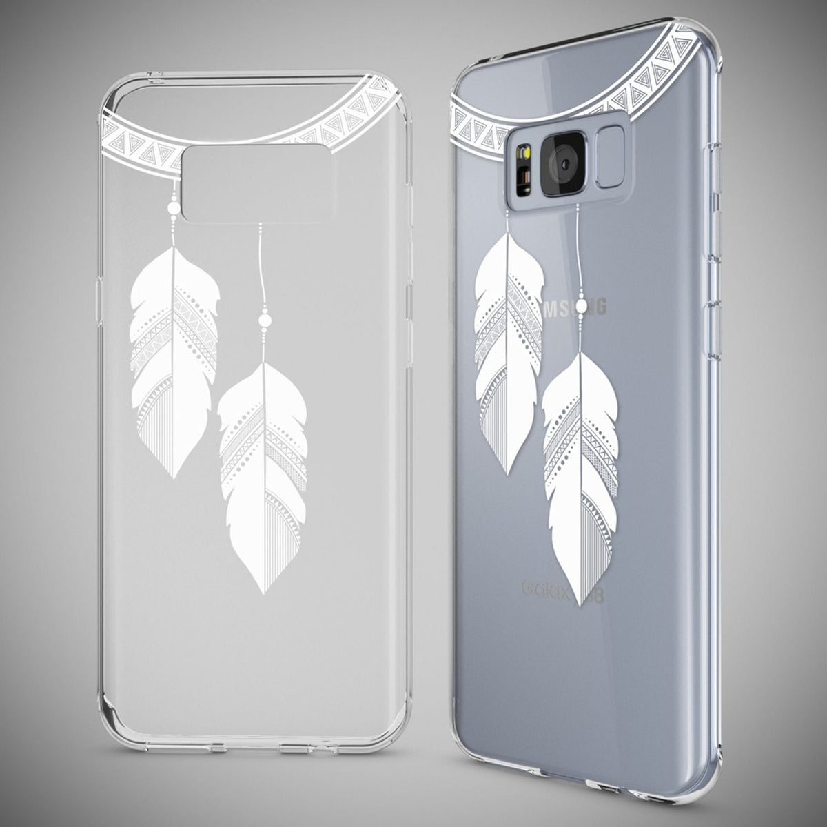 NALIA Handyhülle kompatibel mit Samsung Galaxy S8, Motiv Design Slim Silikon Case Cover, Crystal Schutzhülle Handy-Tasche Dünn, Muster Backcover Bumper Smart-Phone Hülle