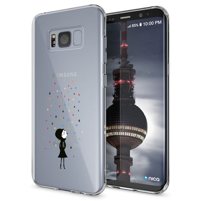 NALIA Handyhülle kompatibel mit Samsung Galaxy S8 Plus, Motiv Design Slim Silikon Case Cover, Crystal Schutzhülle Handy-Tasche Dünn, Muster Backcover Smart-Phone Hülle