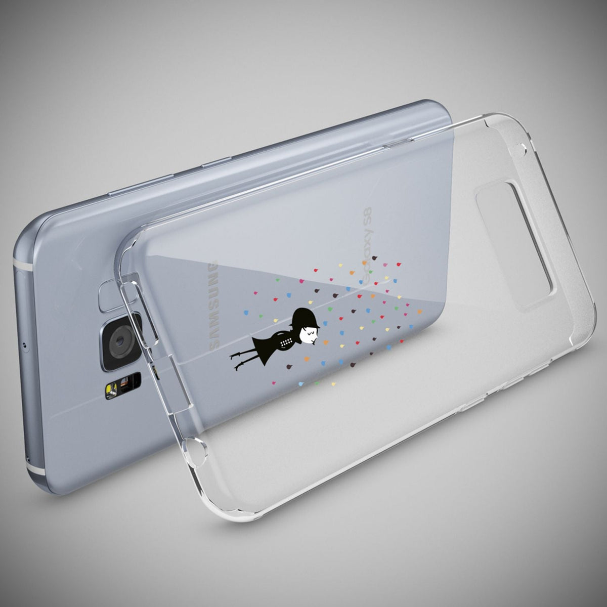 NALIA Handyhülle kompatibel mit Samsung Galaxy S8, Motiv Design Slim Silikon Case Cover, Crystal Schutzhülle Handy-Tasche Dünn, Muster Backcover Bumper Smart-Phone Hülle