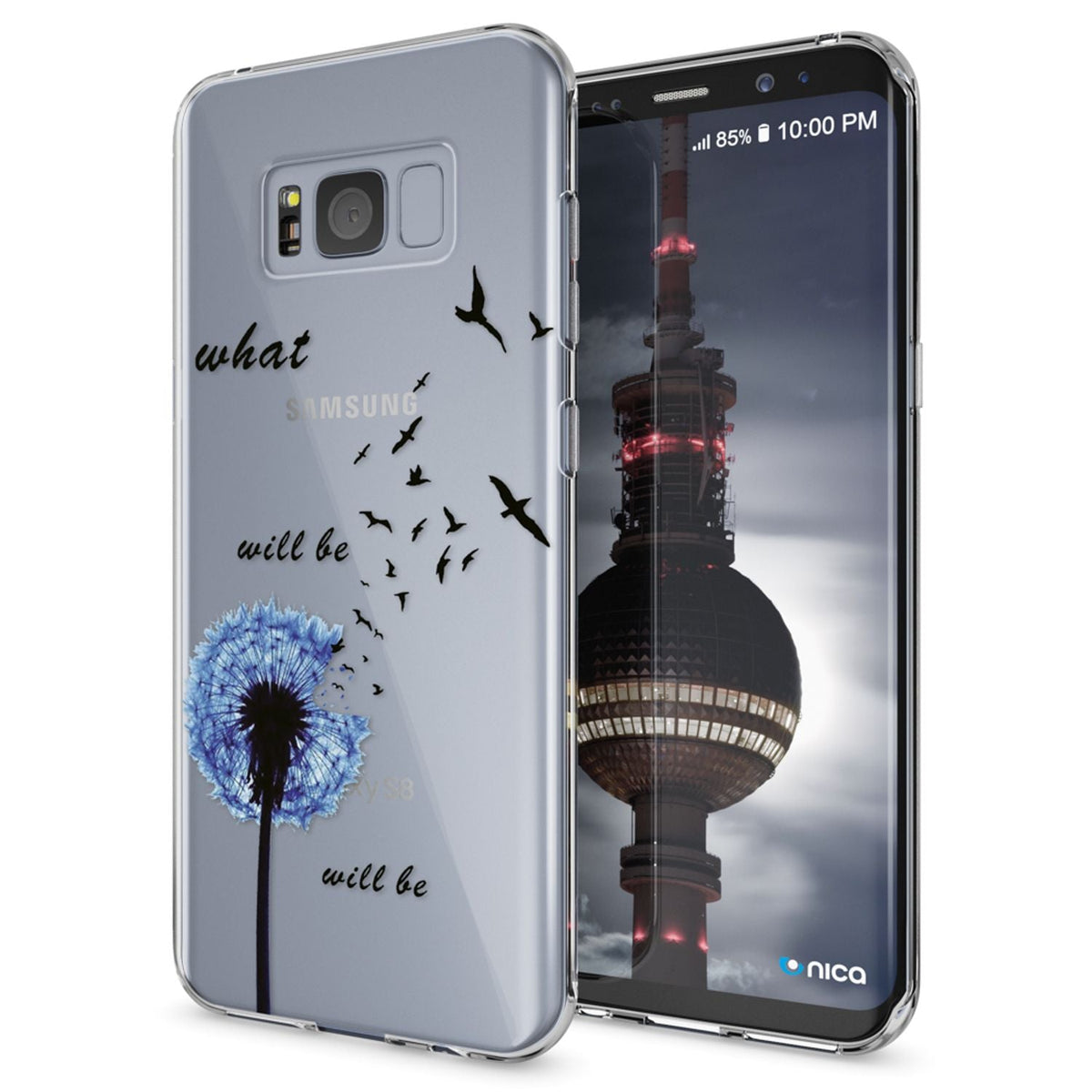 NALIA Handyhülle kompatibel mit Samsung Galaxy S8 Plus, Motiv Design Slim Silikon Case Cover, Crystal Schutzhülle Handy-Tasche Dünn, Muster Backcover Smart-Phone Hülle