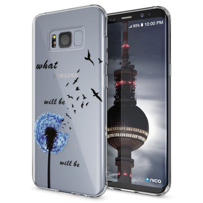 NALIA Handyhülle kompatibel mit Samsung Galaxy S8, Motiv Design Slim Silikon Case Cover, Crystal Schutzhülle Handy-Tasche Dünn, Muster Backcover Bumper Smart-Phone Hülle