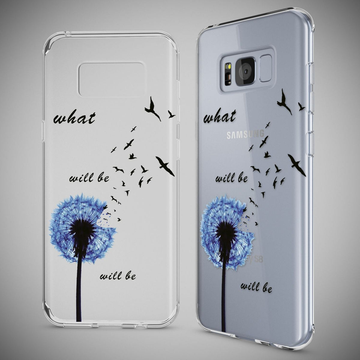 NALIA Handyhülle kompatibel mit Samsung Galaxy S8, Motiv Design Slim Silikon Case Cover, Crystal Schutzhülle Handy-Tasche Dünn, Muster Backcover Bumper Smart-Phone Hülle