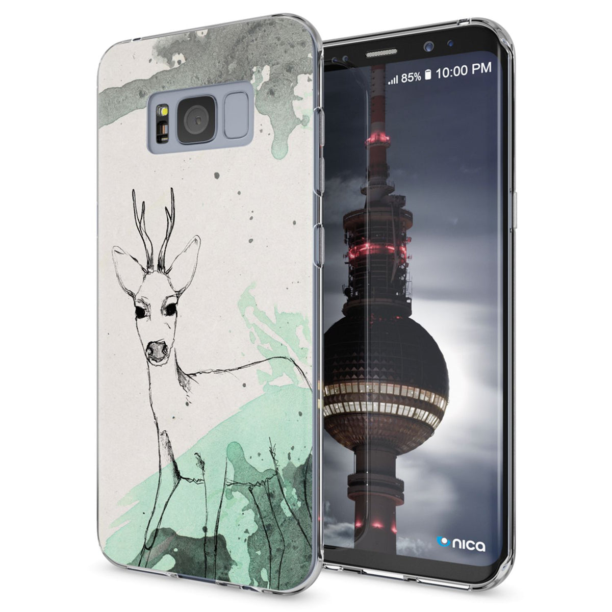 NALIA Handyhülle kompatibel mit Samsung Galaxy S8 Plus, Motiv Design Slim Silikon Case Cover, Crystal Schutzhülle Handy-Tasche Dünn, Muster Backcover Smart-Phone Hülle