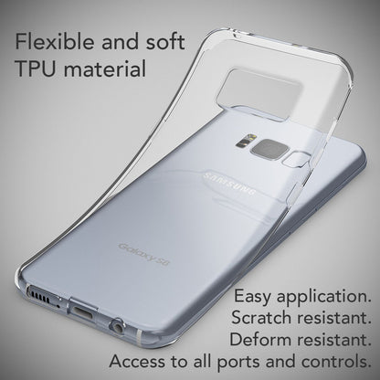NALIA Handyhülle kompatibel mit Samsung Galaxy S8, Motiv Design Slim Silikon Case Cover, Crystal Schutzhülle Handy-Tasche Dünn, Muster Backcover Bumper Smart-Phone Hülle