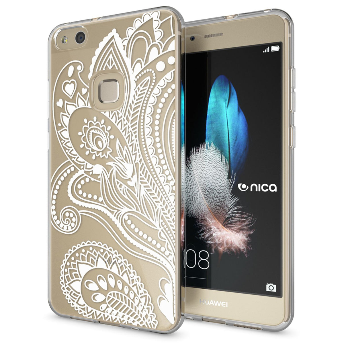 NALIA Handyhülle kompatibel mit Huawei P10 Lite, Motiv Design Slim Silikon Case Cover, Crystal Schutzhülle Handy-Tasche Dünn, Muster Backcover Skin Smart-Phone Hülle