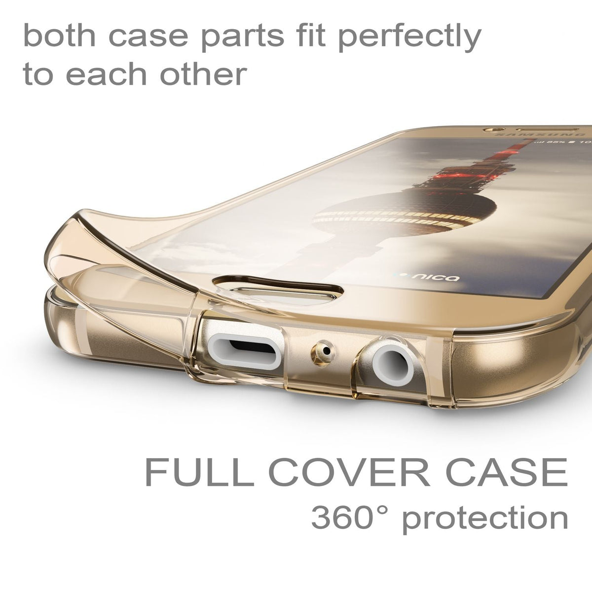 NALIA 360 Grad Hülle kompatibel mit Samsung Galaxy A5 2017, Full Cover Rundum Doppel-Schutz Handyhülle, Dünnes Ganzkörper Silikon Case, Transparente Schutzhülle Vorne & Hinten
