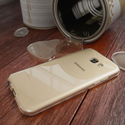 NALIA 360 Grad Hülle kompatibel mit Samsung Galaxy A5 2017, Full Cover Rundum Doppel-Schutz Handyhülle, Dünnes Ganzkörper Silikon Case, Transparente Schutzhülle Vorne & Hinten