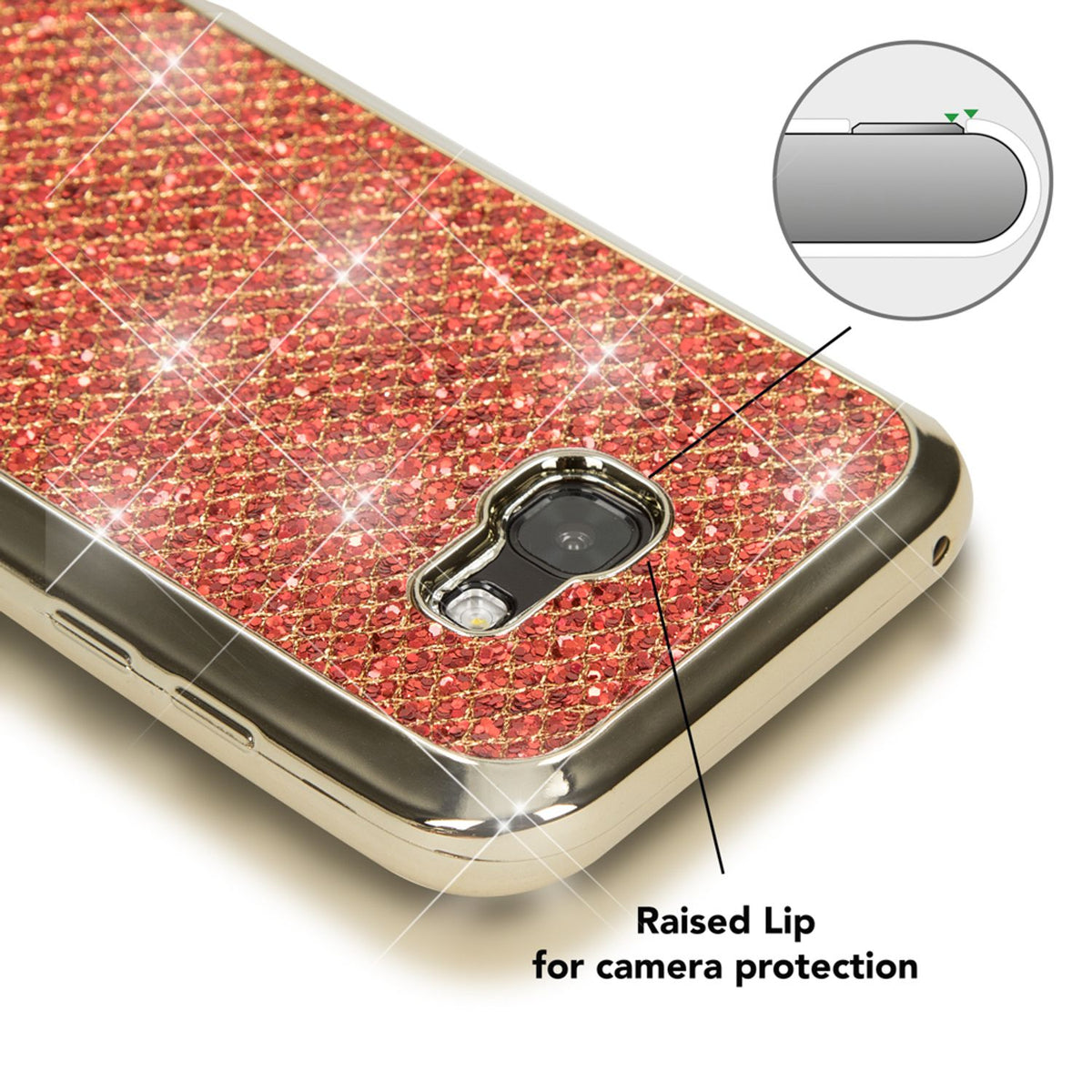NALIA Handyhülle kompatibel mit Samsung Galaxy A5 2017, Glitzer Slim Silikon-Case Back-Cover Schutzhülle, Glitter Sparkle Handy-Tasche Bumper, Dünne Bling Strass Smart-Phone Hülle