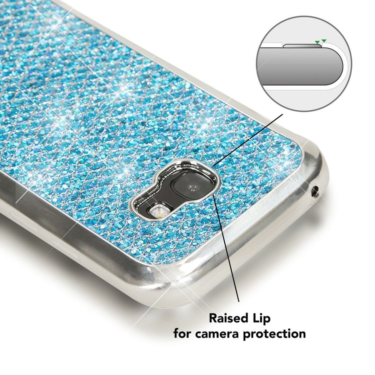 NALIA Handyhülle kompatibel mit Samsung Galaxy A5 2017, Glitzer Slim Silikon-Case Back-Cover Schutzhülle, Glitter Sparkle Handy-Tasche Bumper, Dünne Bling Strass Smart-Phone Hülle
