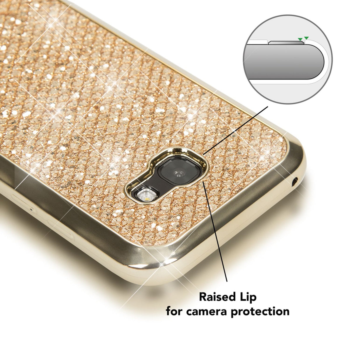 NALIA Handyhülle kompatibel mit Samsung Galaxy A5 2017, Glitzer Slim Silikon-Case Back-Cover Schutzhülle, Glitter Sparkle Handy-Tasche Bumper, Dünne Bling Strass Smart-Phone Hülle