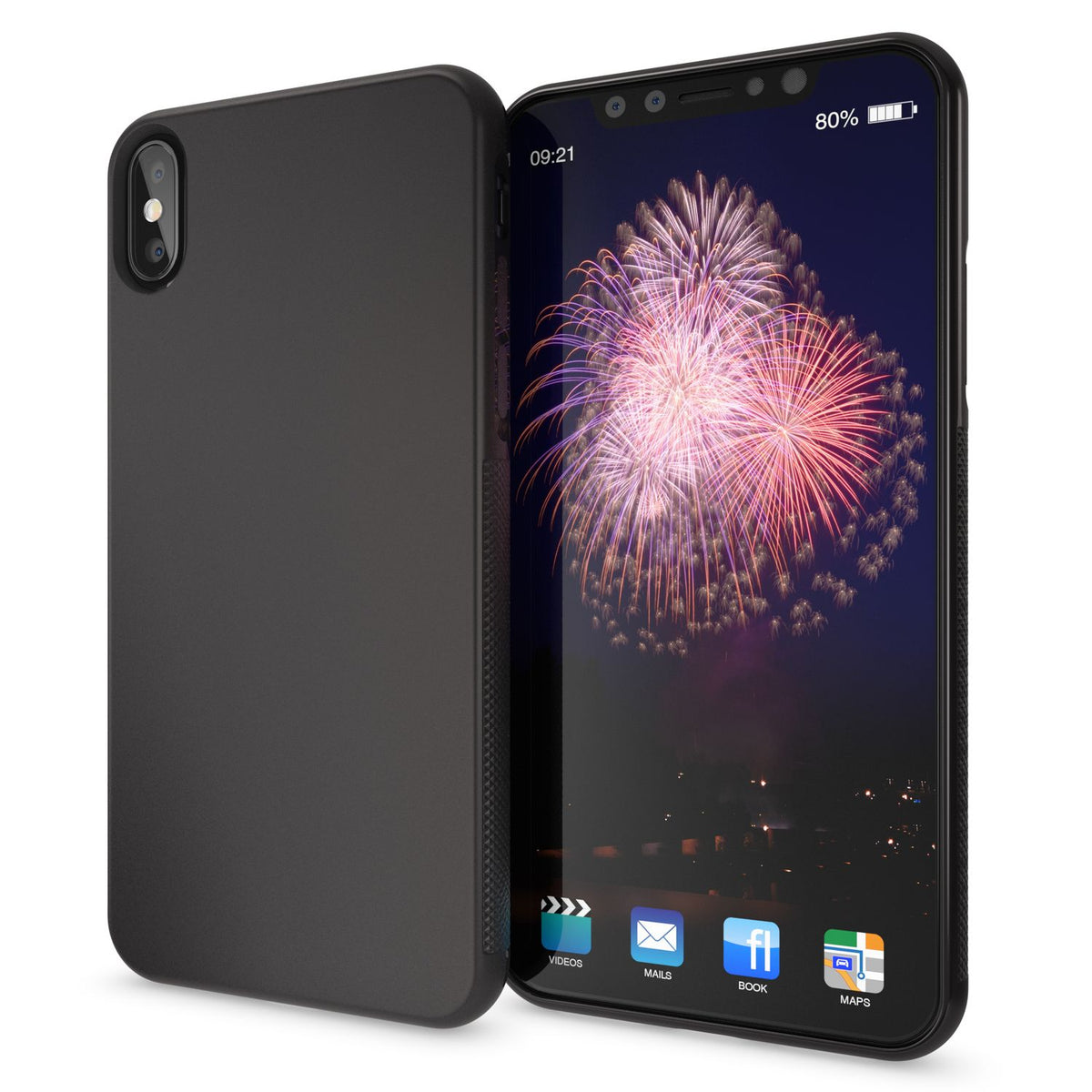 NALIA Handyhülle kompatibel mit iPhone X XS, Matte Anti-Rutsch Silikon Schutzhülle Dünn, Ultra-Slim Back-Cover Case Gummi Hülle, Etui Handy-Tasche Schale Smart-Phone Skin Bumper