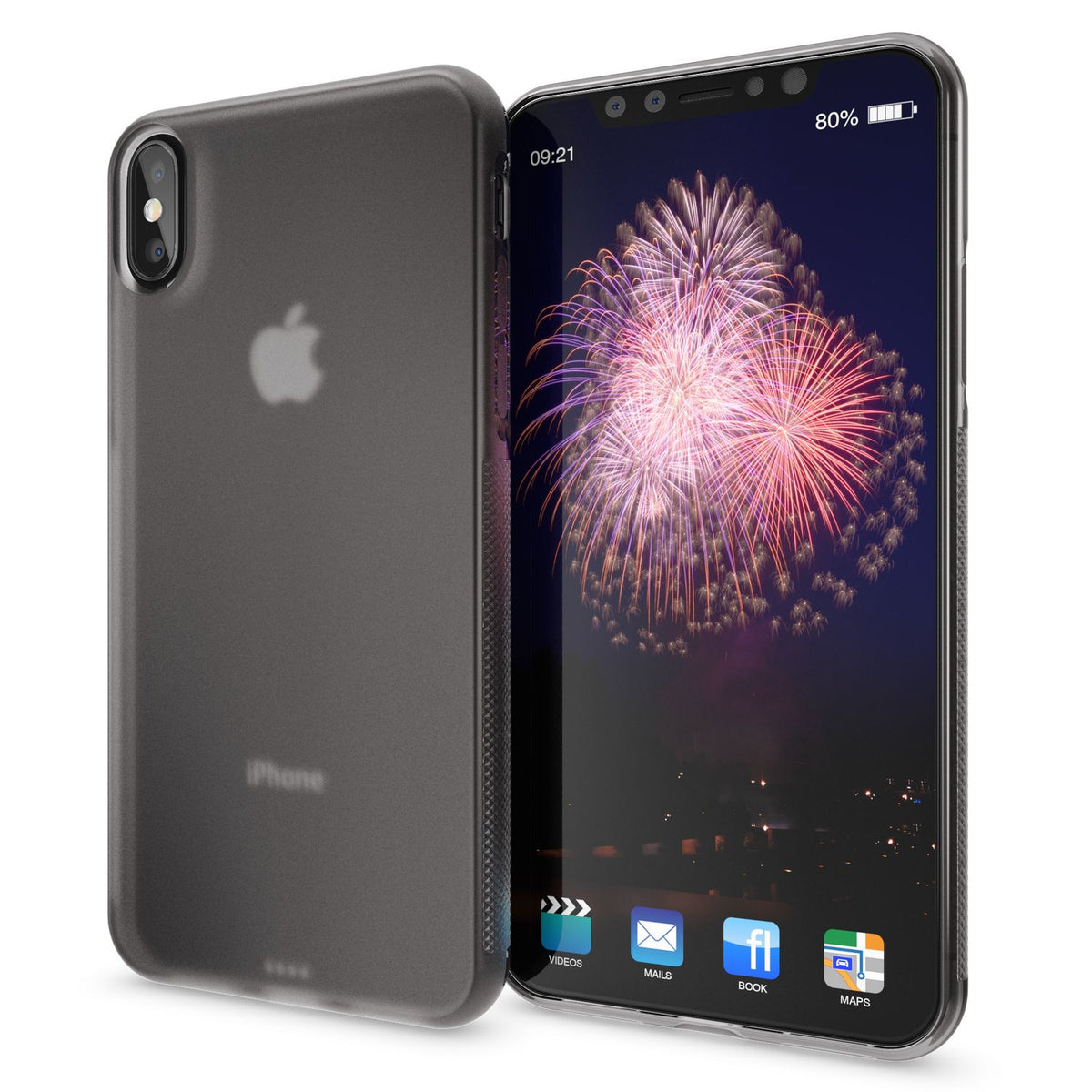 NALIA Handyhülle kompatibel mit iPhone X XS, Matte Anti-Rutsch Silikon Schutzhülle Dünn, Ultra-Slim Back-Cover Case Gummi Hülle, Etui Handy-Tasche Schale Smart-Phone Skin Bumper