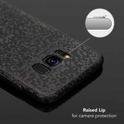 NALIA Handyhülle kompatibel mit Samsung Galaxy S8, Mosaik Ultra-Slim Hardcase Backcover Schutzhülle, Handy-Tasche Hülle Cover Case im Metall-Look Dünnes Bumper Karo Etui Skin