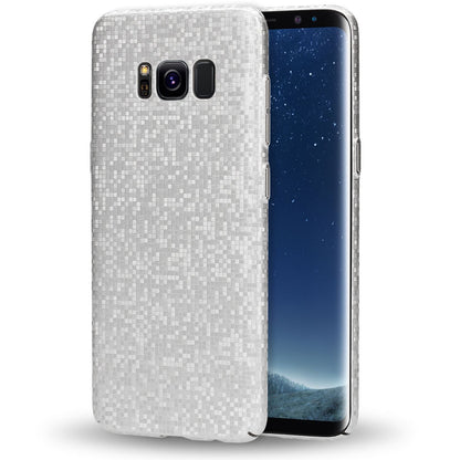 NALIA Handyhülle kompatibel mit Samsung Galaxy S8, Mosaik Ultra-Slim Hardcase Backcover Schutzhülle, Handy-Tasche Hülle Cover Case im Metall-Look Dünnes Bumper Karo Etui Skin