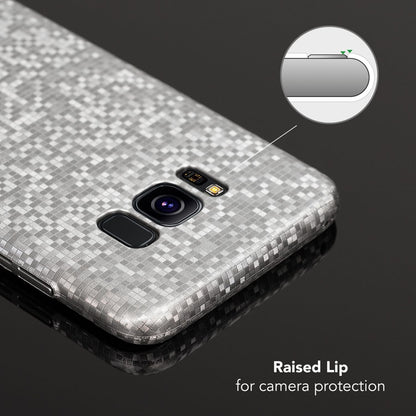 NALIA Handyhülle kompatibel mit Samsung Galaxy S8, Mosaik Ultra-Slim Hardcase Backcover Schutzhülle, Handy-Tasche Hülle Cover Case im Metall-Look Dünnes Bumper Karo Etui Skin