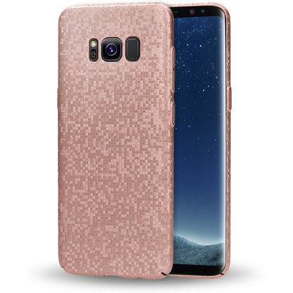 NALIA Handyhülle kompatibel mit Samsung Galaxy S8, Mosaik Ultra-Slim Hardcase Backcover Schutzhülle, Handy-Tasche Hülle Cover Case im Metall-Look Dünnes Bumper Karo Etui Skin