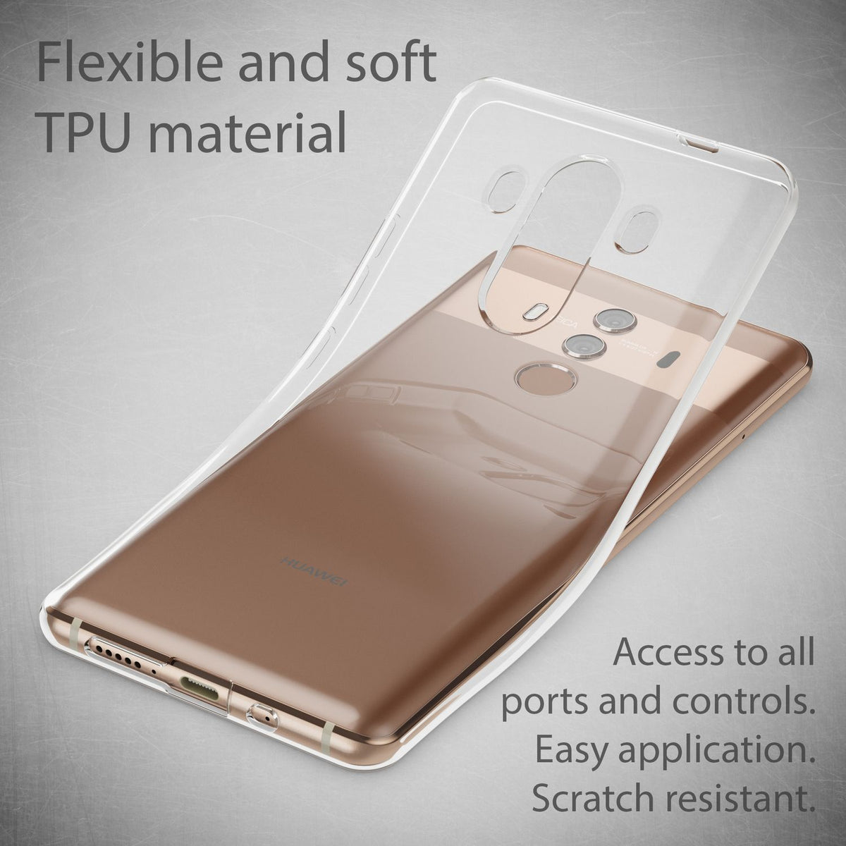 NALIA Handyhülle kompatibel mit Huawei Mate 10 Pro, Ultra-Slim TPU Silikon Case Cover Hülle Crystal Clear Schutzhülle Dünn Durchsichtig, Backcover Etui Handy-Tasche Transparent, Phone Schutz Bumper