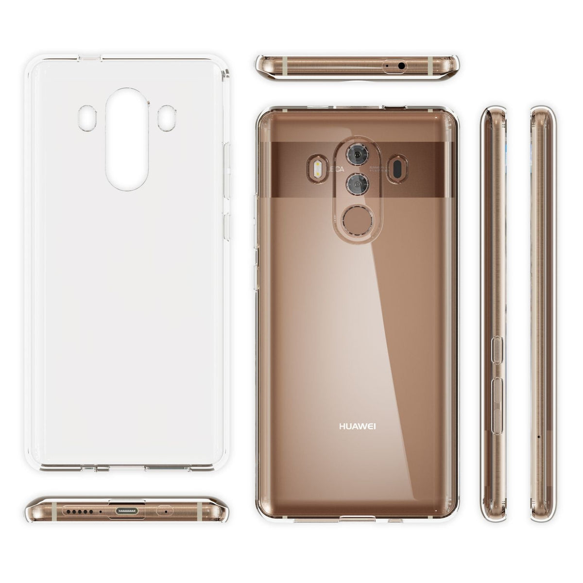 NALIA Handyhülle kompatibel mit Huawei Mate 10 Pro, Ultra-Slim TPU Silikon Case Cover Hülle Crystal Clear Schutzhülle Dünn Durchsichtig, Backcover Etui Handy-Tasche Transparent, Phone Schutz Bumper