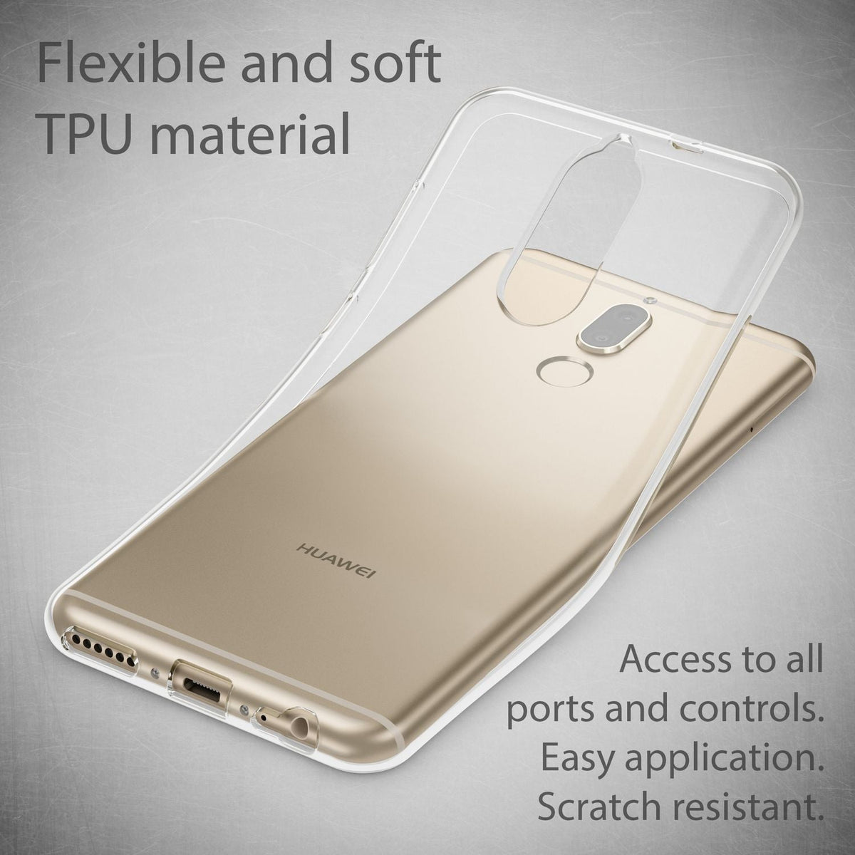 NALIA Handyhülle kompatibel mit Huawei Mate 10 Lite, Ultra-Slim TPU Silikon Case Cover Hülle Crystal Clear Schutzhülle Dünn Durchsichtig, Backcover Etui Handy-Tasche Transparent, Phone Schutz Bumper