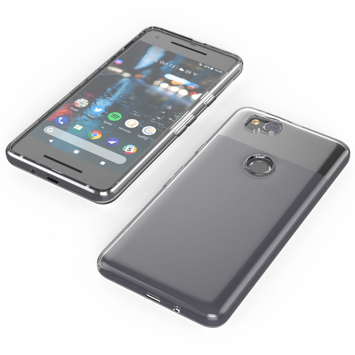 NALIA Transparente Silikonhülle für Google Pixel 2 – Anti-Gelb & Rutschfest – GLAZE (Handyhülle Kristallklar, Schlank & Stoßfest) – Marke aus Berlin