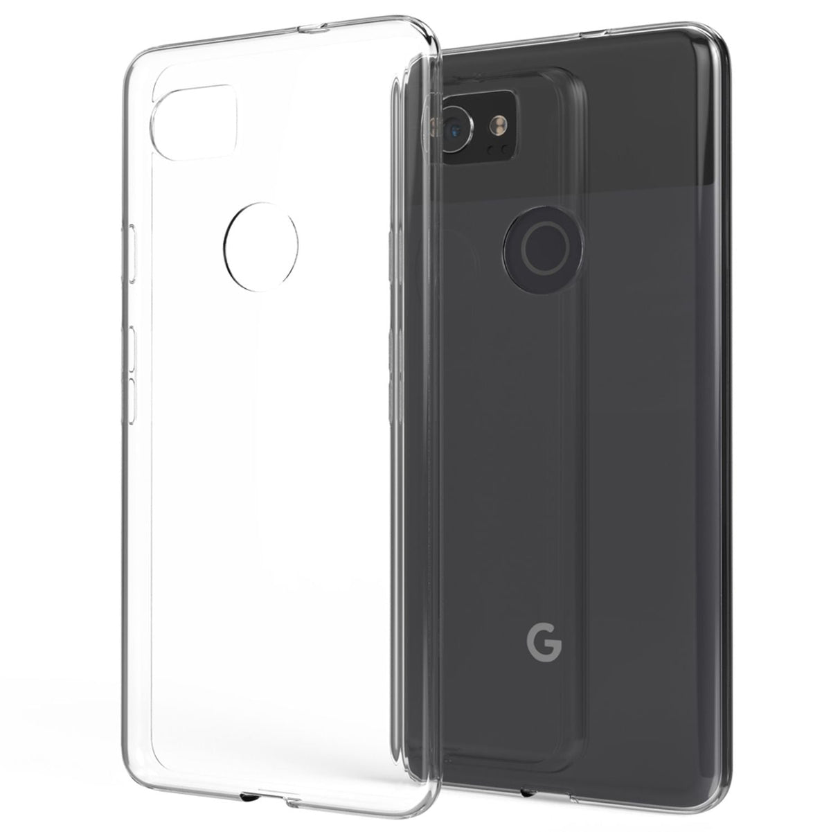 NALIA Transparente Silikonhülle für Google Pixel 2 XL – Anti-Gelb & Rutschfest – GLAZE (Handyhülle Kristallklar, Schlank & Stoßfest) – Marke aus Berlin