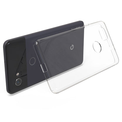 NALIA Transparente Silikonhülle für Google Pixel 2 XL – Anti-Gelb & Rutschfest – GLAZE (Handyhülle Kristallklar, Schlank & Stoßfest) – Marke aus Berlin