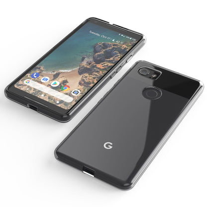 NALIA Transparente Silikonhülle für Google Pixel 2 XL – Anti-Gelb & Rutschfest – GLAZE (Handyhülle Kristallklar, Schlank & Stoßfest) – Marke aus Berlin