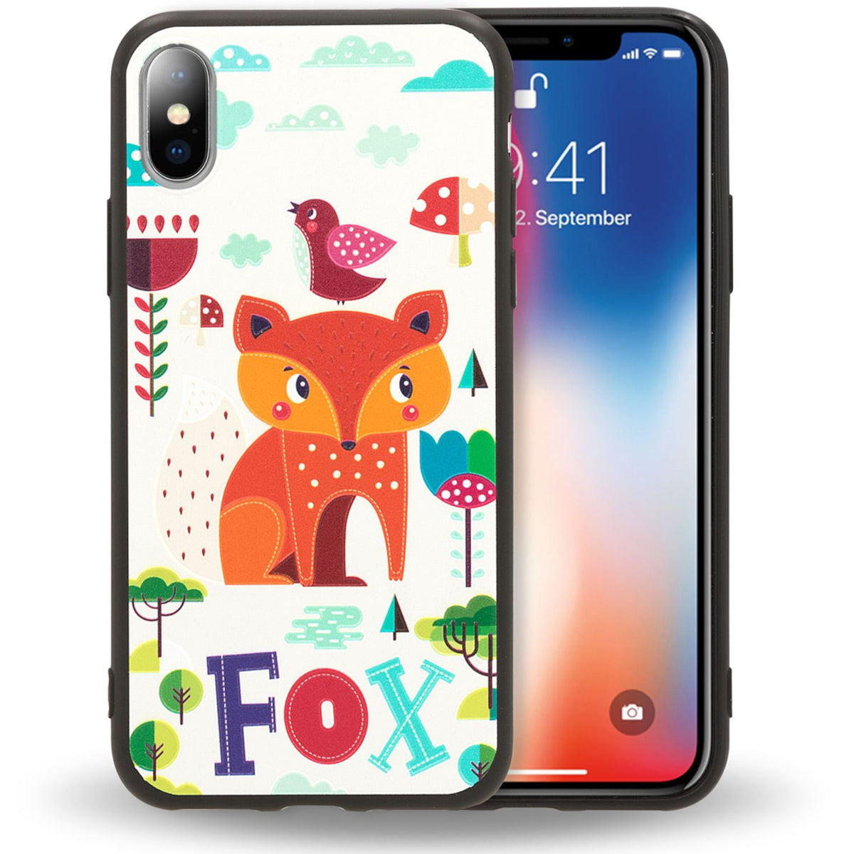 NALIA Handyhülle kompatibel mit iPhone X XS, Ultra-Slim TPU Hülle Silikon Motiv Case Cover Gummi Schutzhülle Dünn, Etui Handy-Tasche Backcover Phone Skin Bumper