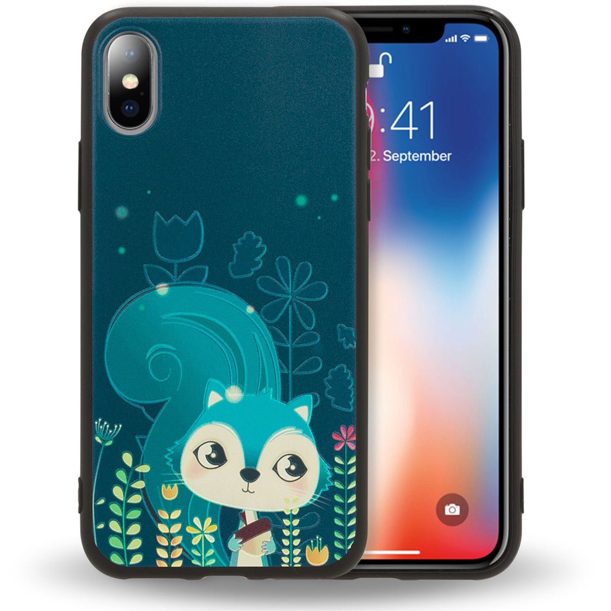 NALIA Handyhülle kompatibel mit iPhone X XS, Ultra-Slim TPU Hülle Silikon Motiv Case Cover Gummi Schutzhülle Dünn, Etui Handy-Tasche Backcover Phone Skin Bumper