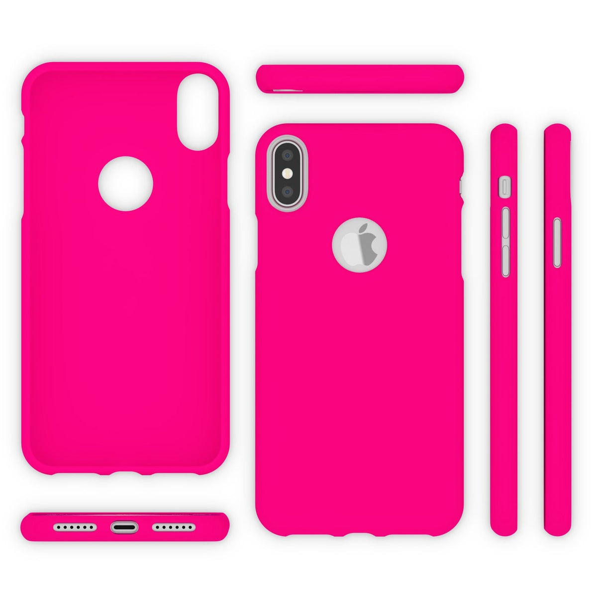 NALIA Neon Silikonhülle für iPhone XS Max – Soft-Touch & Signal-Neon – NEONSHOCK (Matte Schutzhülle) – Marke aus Berlin