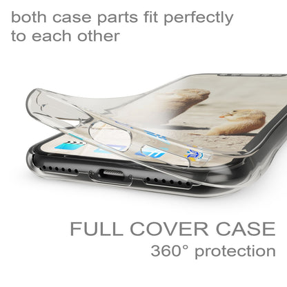 NALIA 360 Grad Hülle kompatibel mit iPhone XR, Full Cover Rundum Doppel-Schutz, Dünnes Ganzkörper Case Silikon Etui Handytasche, Displayschutz & Rückseite Handyhülle