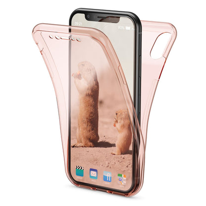 NALIA 360 Grad Hülle kompatibel mit iPhone XR, Full Cover Rundum Doppel-Schutz, Dünnes Ganzkörper Case Silikon Etui Handytasche, Displayschutz & Rückseite Handyhülle